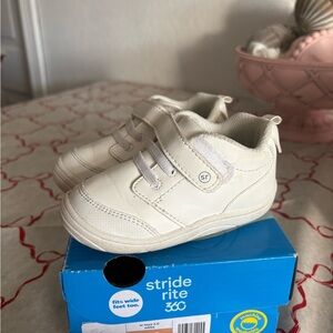 Stride Rite Cream Baby Walker Shoes
